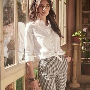 Like New Sezane Clara Trouser in Ecru Black / Houndstooth - Size 4 (FR 36)